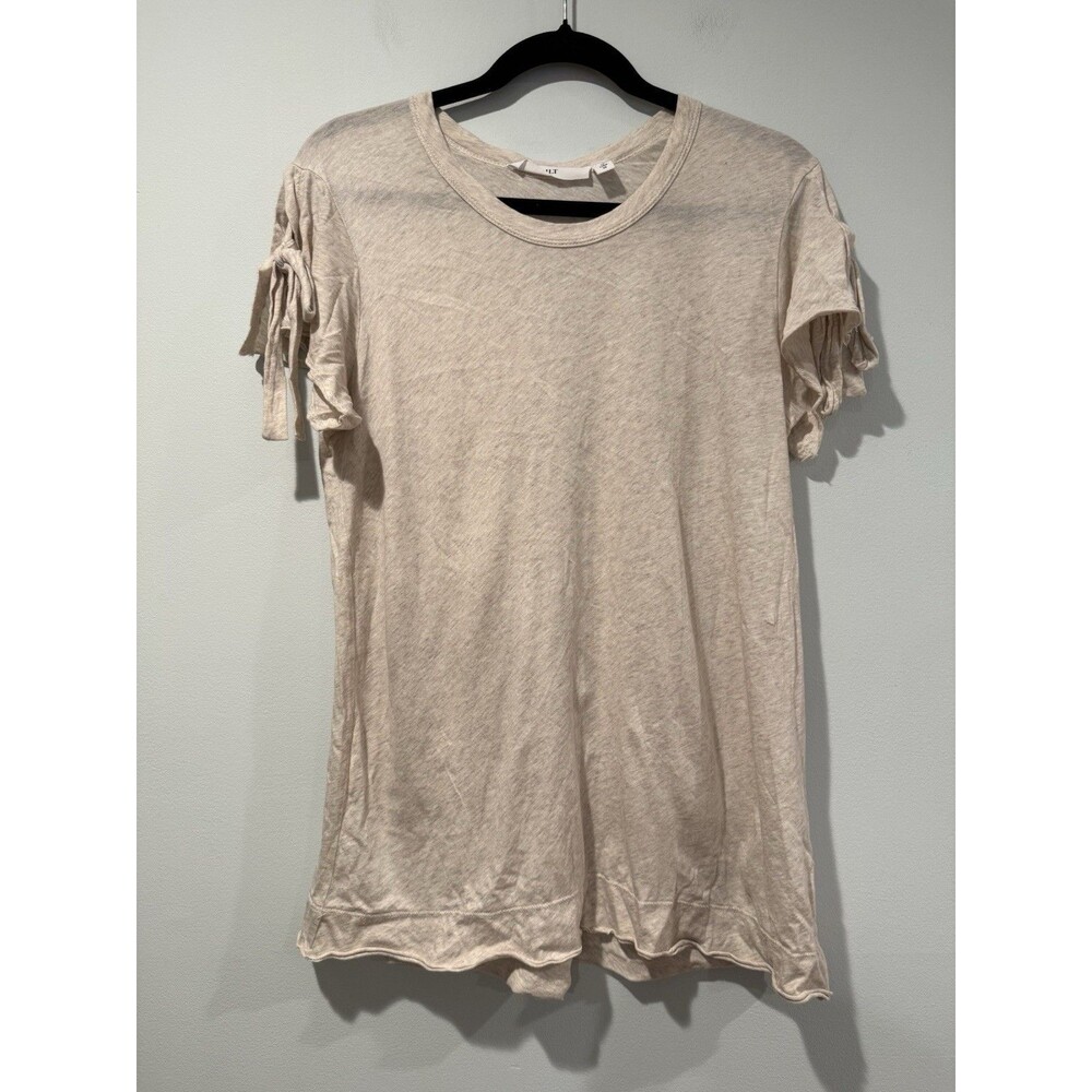 Wilt Tee Women Medium 100% Cotton Bow Soft Minimal Preppy Cottage Coastal Sheer